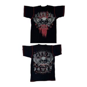 Dale Earnhardt Jr T-Shirt Double Sided Skull All Over Print Y2K Size Medium